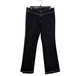 Vintage Watch LA‎ Grommet Flare Jeans Sz 13 Faded Black Grunge Rave Festival USA